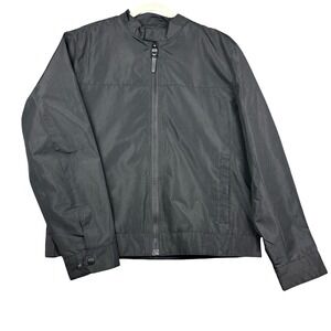 Michael Kors Jacket Women Medium Black Zip Front Lightweight Lined Casual